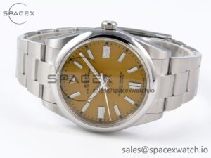 Rolex Oyster Perpetual 124300 41mm VSF 1:1 Best Edition 904L Steel Yellow Dial VS3235 - Image 5