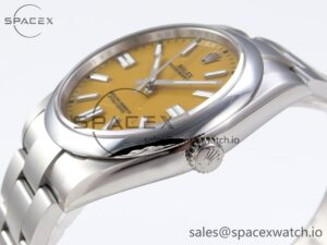 Rolex Oyster Perpetual 124300 41mm VSF 1:1 Best Edition 904L Steel Yellow Dial VS3235 - Image 7