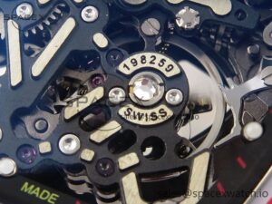 Richard Mille RM035 Red Carbon T+F Best Edition Skeleton Dial on White Rubber Strap Clone RMUL2 - Image 10