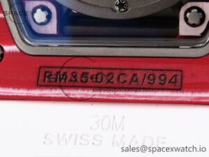 Richard Mille RM035 Red Carbon T+F Best Edition Skeleton Dial on White Rubber Strap Clone RMUL2 - Image 24