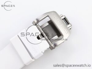 Richard Mille RM035 Red Carbon T+F Best Edition Skeleton Dial on White Rubber Strap Clone RMUL2 - Image 26