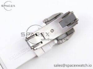 Richard Mille RM035 Red Carbon T+F Best Edition Skeleton Dial on White Rubber Strap Clone RMUL2 - Image 27