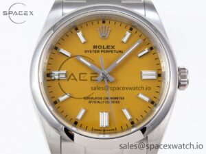 Rolex Oyster Perpetual 126000 36mm VSF 1:1 Best Edition 904L Steel Yellow Dial VS3235 - Image 2