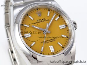 Rolex Oyster Perpetual 126000 36mm VSF 1:1 Best Edition 904L Steel Yellow Dial VS3235 - Image 3