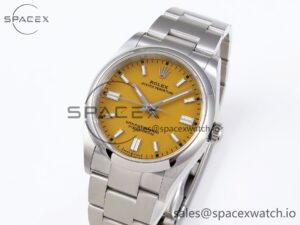 Rolex Oyster Perpetual 126000 36mm VSF 1:1 Best Edition 904L Steel Yellow Dial VS3235 - Image 4