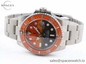 Rolex Submariner DIW Sandblasted VSF 1:1 Best Edition Orange Ceramic Bezel Orange/Black Dial on SS Bracelet VS3135 - Image 5