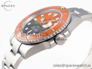Rolex Submariner DIW Sandblasted VSF 1:1 Best Edition Orange Ceramic Bezel Orange/Black Dial on SS Bracelet VS3135 - Image 7