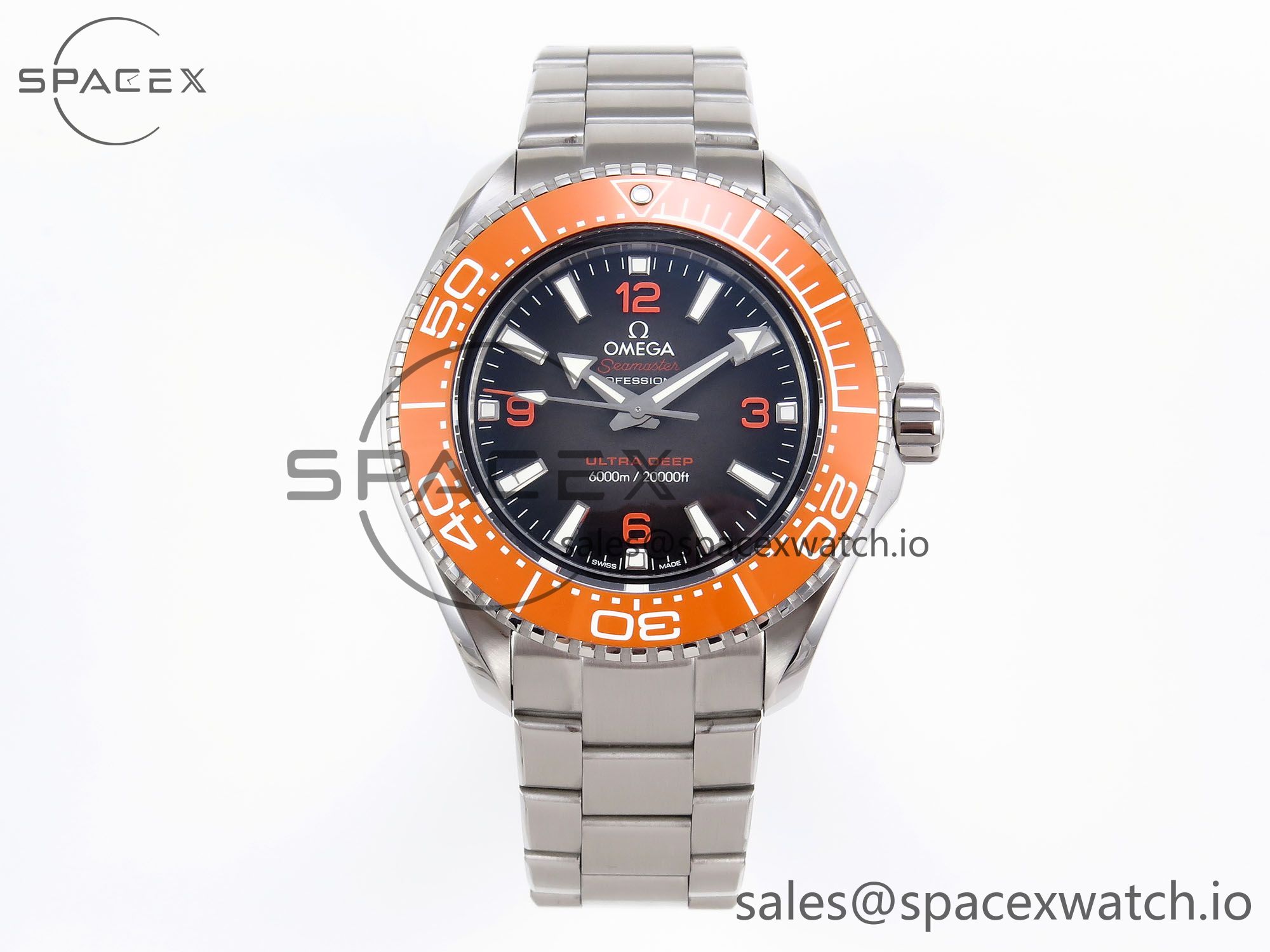 IMG_0656-1.jpg Omega Seamaster 6000M Ultra Deep SS VSF 1:1 Best Edition Brown Dial Orange Bezel on SS Bracelet A8912 Super Clone - Image 1