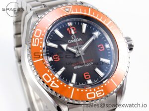 Omega Seamaster 6000M Ultra Deep SS VSF 1:1 Best Edition Brown Dial Orange Bezel on SS Bracelet A8912 Super Clone - Image 3