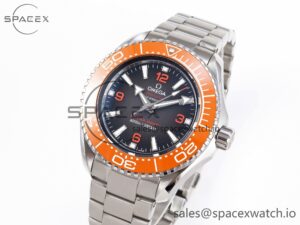 Omega Seamaster 6000M Ultra Deep SS VSF 1:1 Best Edition Brown Dial Orange Bezel on SS Bracelet A8912 Super Clone - Image 4