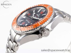 Omega Seamaster 6000M Ultra Deep SS VSF 1:1 Best Edition Brown Dial Orange Bezel on SS Bracelet A8912 Super Clone - Image 7
