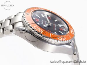 Omega Seamaster 6000M Ultra Deep SS VSF 1:1 Best Edition Brown Dial Orange Bezel on SS Bracelet A8912 Super Clone - Image 8