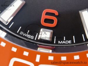 Omega Seamaster 6000M Ultra Deep SS VSF 1:1 Best Edition Brown Dial Orange Bezel on SS Bracelet A8912 Super Clone - Image 11