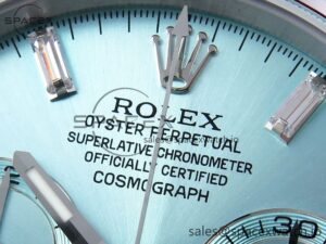 Rolex Daytona 116506 QF 1:1 Best Edition Ice Blue Dial Crystal Markers on SS Bracelet SH4130 V3 (Gain Weight) - Image 9