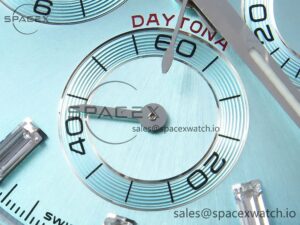 Rolex Daytona 116506 QF 1:1 Best Edition Ice Blue Dial Crystal Markers on SS Bracelet SH4130 V3 (Gain Weight) - Image 11
