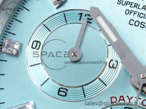 Rolex Daytona 116506 QF 1:1 Best Edition Ice Blue Dial Crystal Markers on SS Bracelet SH4130 V3 (Gain Weight) - Image 13