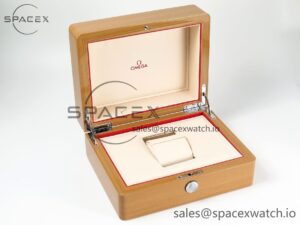 OMEGA WOODEN BOXSET WITH PAPERS & CARDS IMPORTANT NOTE
