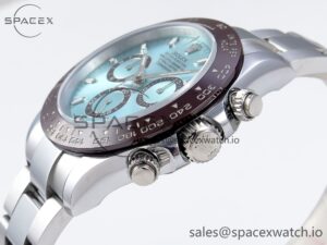 Rolex Daytona 116506 QF 1:1 Best Edition Ice Blue Dial Lume Markers on SS Bracelet SH4130 V3 (Gain Weight) - Image 7