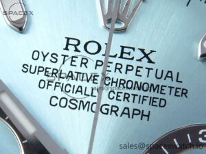 Rolex Daytona 116506 QF 1:1 Best Edition Ice Blue Dial Lume Markers on SS Bracelet SH4130 V3 (Gain Weight) - Image 9