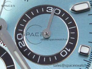 Rolex Daytona 116506 QF 1:1 Best Edition Ice Blue Dial Lume Markers on SS Bracelet SH4130 V3 (Gain Weight) - Image 10