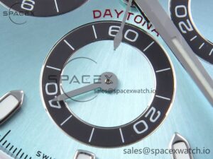Rolex Daytona 116506 QF 1:1 Best Edition Ice Blue Dial Lume Markers on SS Bracelet SH4130 V3 (Gain Weight) - Image 11