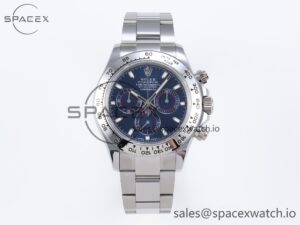 Rolex Daytona 116509 QF 1:1 Best Edition Blue Dial on SS Bracelet SH4130 V3 (Gain Weight)
