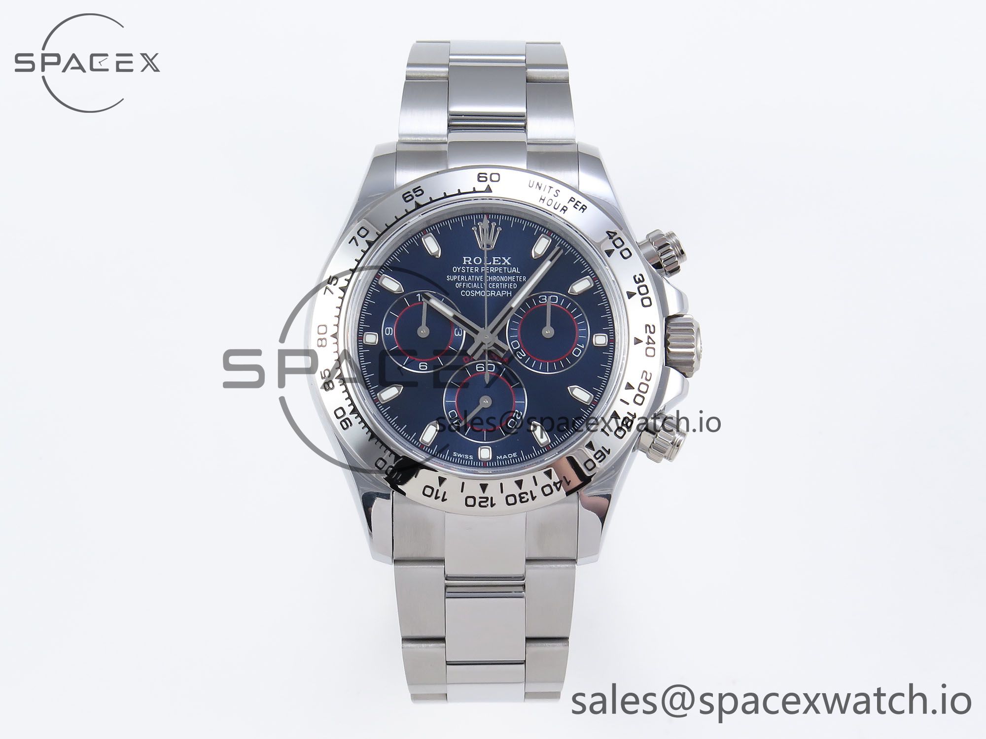 IMG_0774.jpg Rolex Daytona 116509 QF 1:1 Best Edition Blue Dial on SS Bracelet SH4130 V3 (Gain Weight) - Image 1