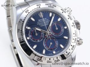 Rolex Daytona 116509 QF 1:1 Best Edition Blue Dial on SS Bracelet SH4130 V3 (Gain Weight) - Image 3
