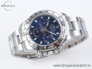 Rolex Daytona 116509 QF 1:1 Best Edition Blue Dial on SS Bracelet SH4130 V3 (Gain Weight) - Image 6