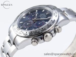 Rolex Daytona 116509 QF 1:1 Best Edition Blue Dial on SS Bracelet SH4130 V3 (Gain Weight) - Image 7