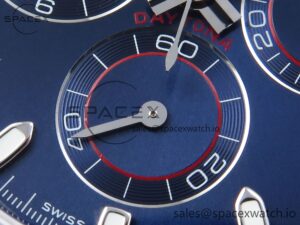 Rolex Daytona 116509 QF 1:1 Best Edition Blue Dial on SS Bracelet SH4130 V3 (Gain Weight) - Image 11