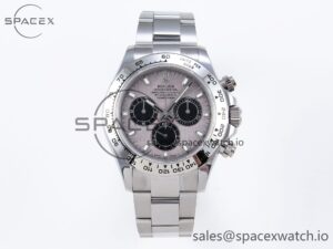 Rolex Daytona 116509 QF 1:1 Best Edition Gray Dial on SS Bracelet SH4130 V3 (Gain Weight)