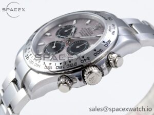 Rolex Daytona 116509 QF 1:1 Best Edition Gray Dial on SS Bracelet SH4130 V3 (Gain Weight) - Image 7