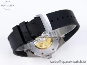 Audermars Piguet Royal Oak 41mm 15400 SS APSF 1:1 Best Edition Blue Textured Dial on Black Rubber Strap SA3120 Super Clone V3 - Image 15