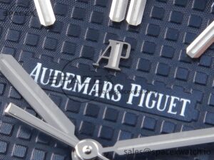 Audermars Piguet Royal Oak 41mm 15400 SS APSF 1:1 Best Edition Blue Textured Dial on Black Rubber Strap SA3120 Super Clone V3 - Image 9