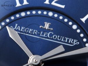 Jaeger-Lecoultre Rendez-Vous Night & Day SS APSF 1:1 Best Edition Blue Textured Dial Diamonds Bezel on Blue Leather Strap SA898 - Image 9