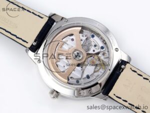 Jaeger-Lecoultre Rendez-Vous Night & Day SS APSF 1:1 Best Edition Blue Textured Dial Diamonds Bezel on Blue Leather Strap SA898 - Image 15