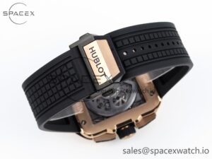 Hublot Square Bang Unico 42mm RG BBF 1:1 Best Edition Skeleton Dial on Black Rubber Strap A1280 - Image 11