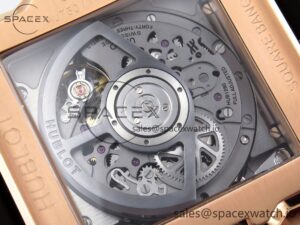Hublot Square Bang Unico 42mm RG BBF 1:1 Best Edition Skeleton Dial Ceramic Bezel on Black Rubber Strap A1280 - Image 17