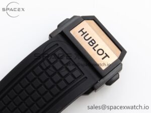 Hublot Square Bang Unico 42mm RG BBF 1:1 Best Edition Skeleton Dial Ceramic Bezel on Black Rubber Strap A1280 - Image 26