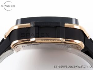 Hublot Square Bang Unico 42mm RG BBF 1:1 Best Edition Skeleton Dial Ceramic Bezel on Black Rubber Strap A1280 - Image 13