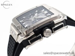 Hublot Square Bang Unico 42mm Titanium BBF 1:1 Best Edition Skeleton Dial on Black Rubber Strap A1280 - Image 7