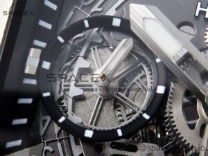Hublot Square Bang Unico 42mm Titanium BBF 1:1 Best Edition Skeleton Dial on Black Rubber Strap A1280 - Image 12