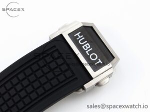 Hublot Square Bang Unico 42mm Titanium BBF 1:1 Best Edition Skeleton Dial Ceramic Bezel on Black Rubber Strap A1280 - Image 25