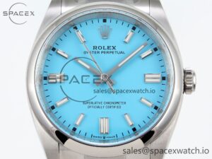 Rolex Oyster Perpetual 36mm 126000 Clean 1:1 Best Edition 904L Steel Tiffany Blue Dial on SS Bracelet VR3230 - Image 2