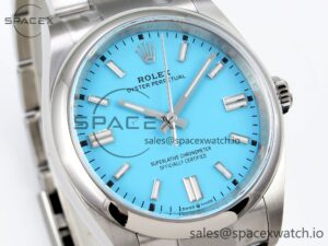 Rolex Oyster Perpetual 36mm 126000 Clean 1:1 Best Edition 904L Steel Tiffany Blue Dial on SS Bracelet VR3230 - Image 3