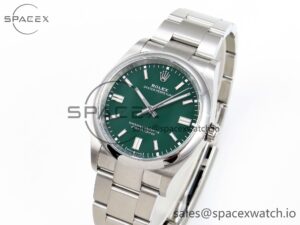 Rolex Oyster Perpetual 36mm 126000 Clean 1:1 Best Edition 904L Steel Green Dial on SS Bracelet VR3230 - Image 4
