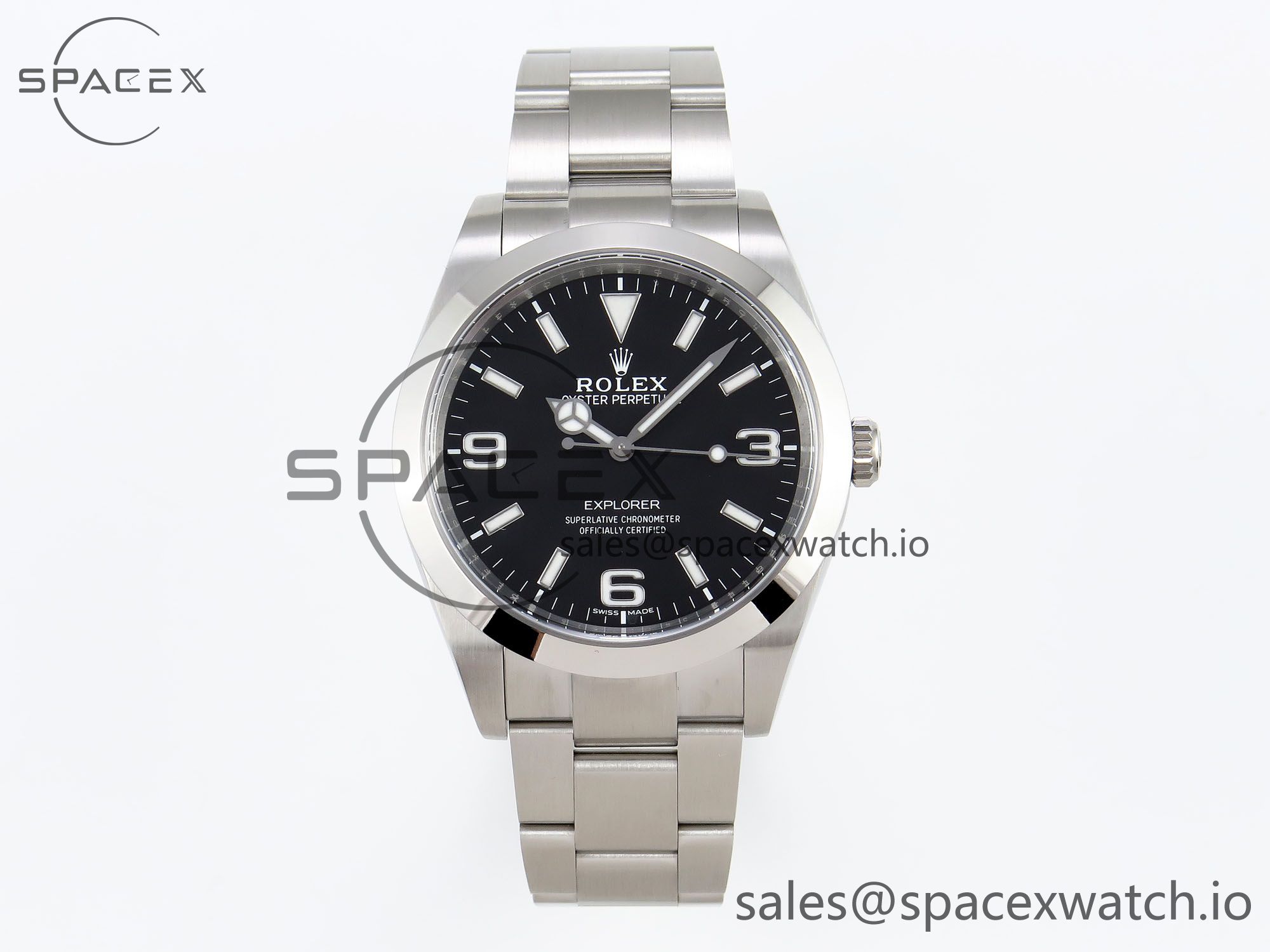 IMG_0261.jpg Rolex Explorer I 214270 39mm Clean 1:1 Best Edition Black Dial on SS Bracelet VR3132 - Image 1