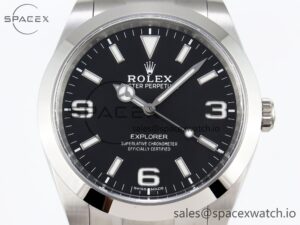 Rolex Explorer I 214270 39mm Clean 1:1 Best Edition Black Dial on SS Bracelet VR3132 - Image 2