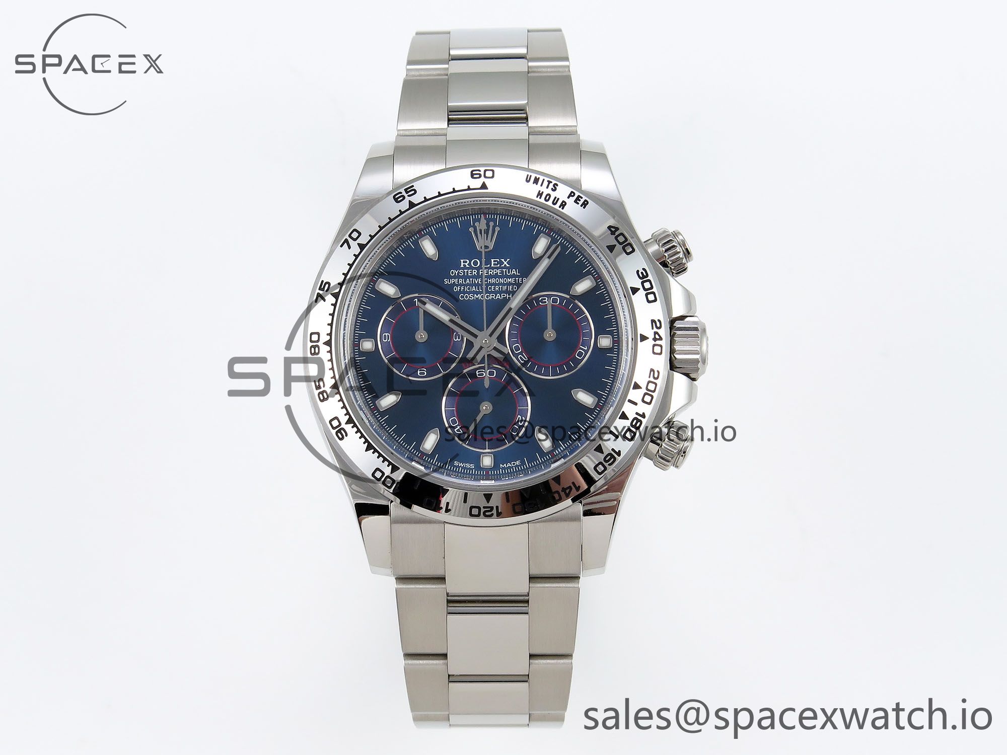 IMG_0368.jpg Rolex Daytona 116509 Clean 1:1 Best Edition Blue Stick Dial on SS Bracelet SA4130 V2 - Image 1